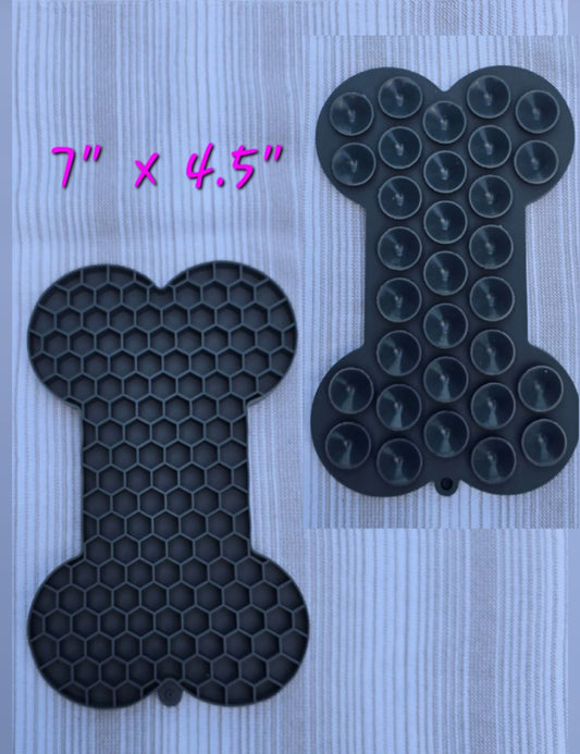 Dark Gray  Slow Feed Lick Mat, 7" x 4.5"