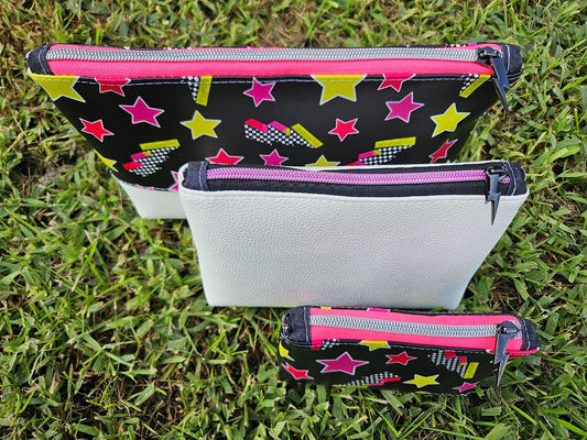 80s ightning bolt Lilac Lakes Bags, Small