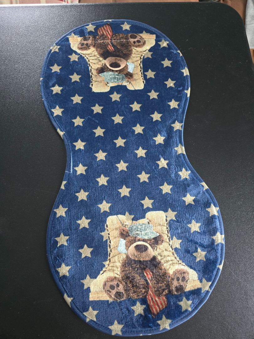 baby military bear  burp cloth