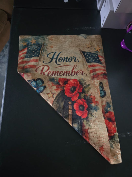 Garden Flag Honor, remember, respect
