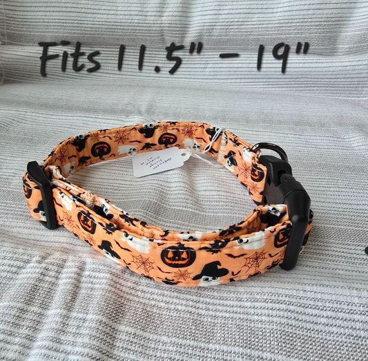 Orange Halloween  Collar, Medium