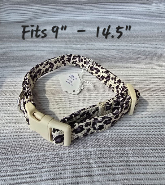 Gray/Black Cheetah  Collar, Small