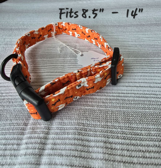 Orange Ghost Boo  Collar, Small