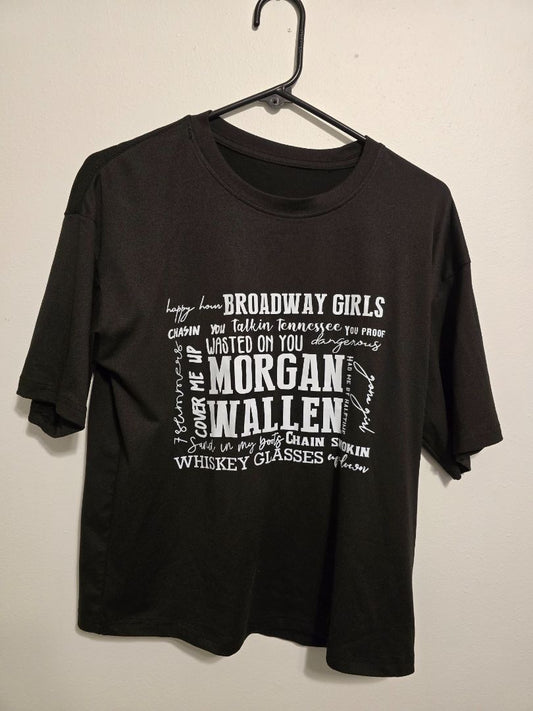 Black  Oversized M. Wallen Tee, XSmall