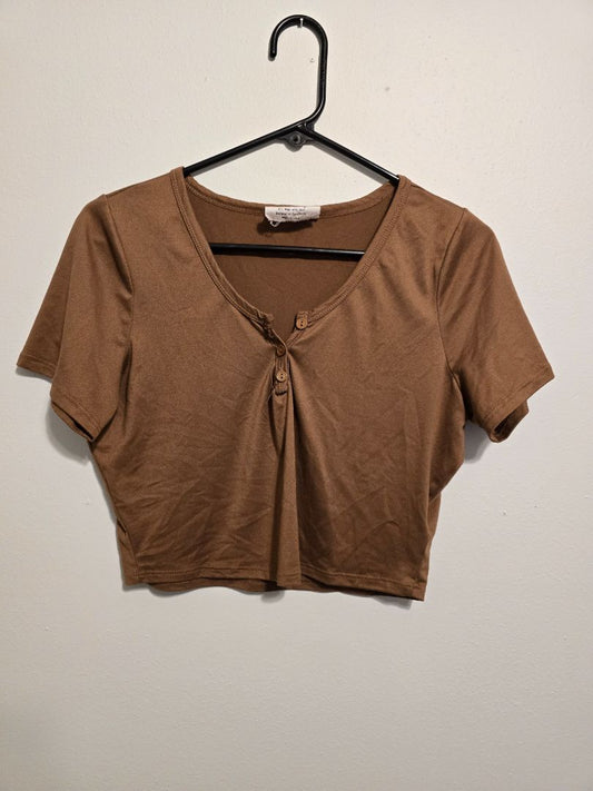 Brown Sadie & Sage Crop Top, Large