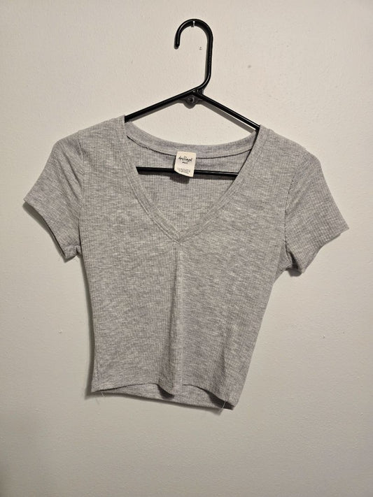 Gray Destined Crop Top, Small