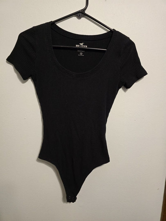 Black Hollister Short Sleeve Bodysuit, Small