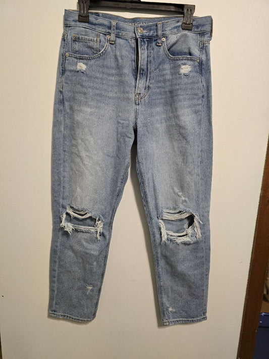 Blue American Eagle Jeans, 6 -Mom Short