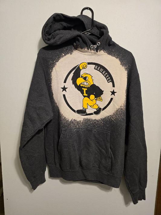 Gray Hawkeyes Port & Co Hoodie, Small