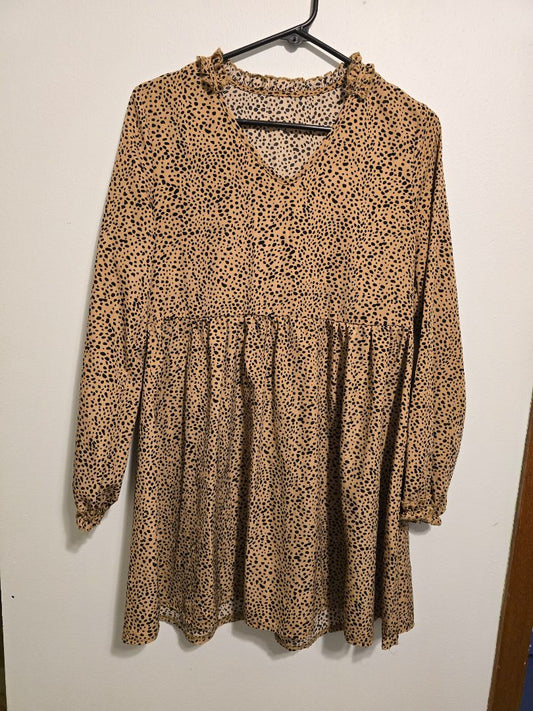 Brown/Black Cheetah Shein Dress, Small