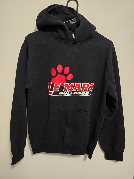 Black Le Mars Bulldogs Hoodie, Adult Small