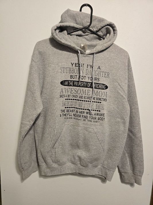 Gray Gildan Hoodie, Adult Small