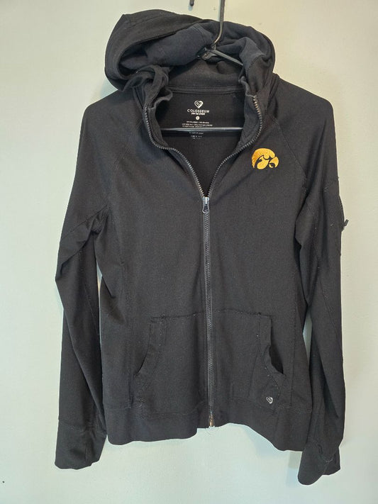 Black Hawkeyes Colosseum Long Sleeve Zip-up, Large