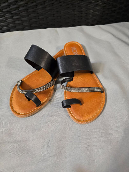 Black/Sparkle XOXO Sandals, 7