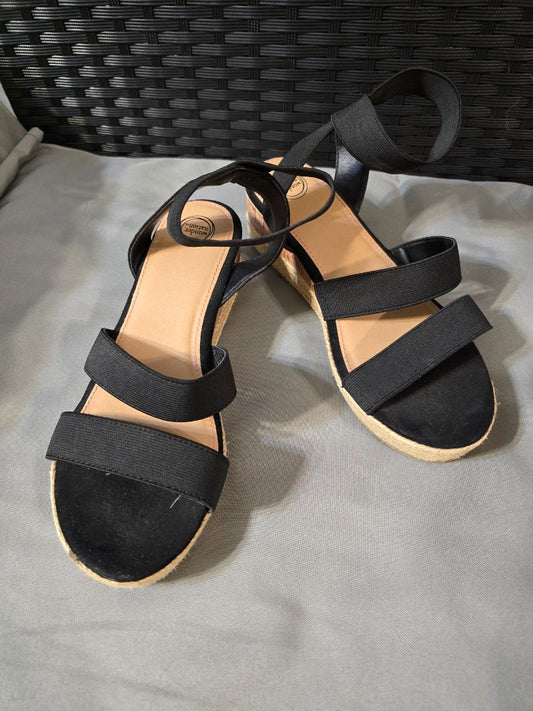 Black Wonder Nation Sandals, 5
