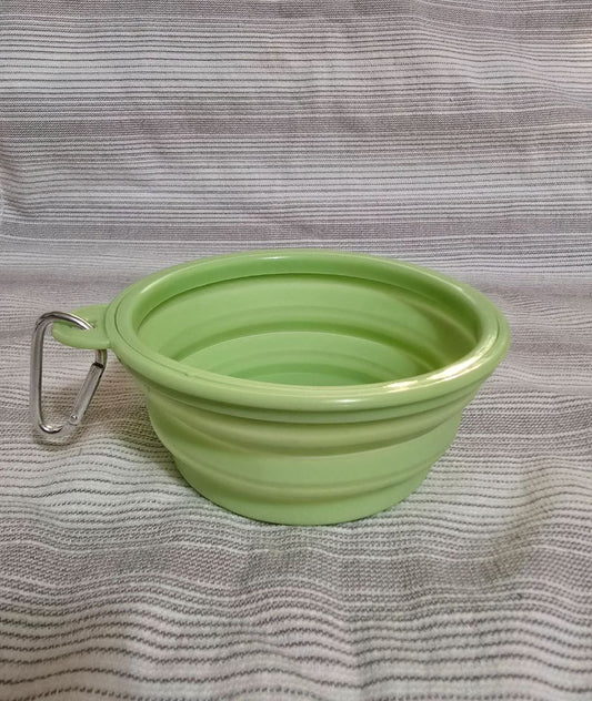 Green  Collapsible Pet Bowl, 5"
