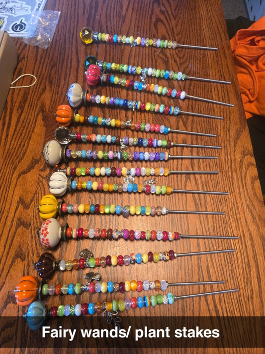 Assortment Fairy wands/plant stakes, 12 inches, Marsha's Crafts