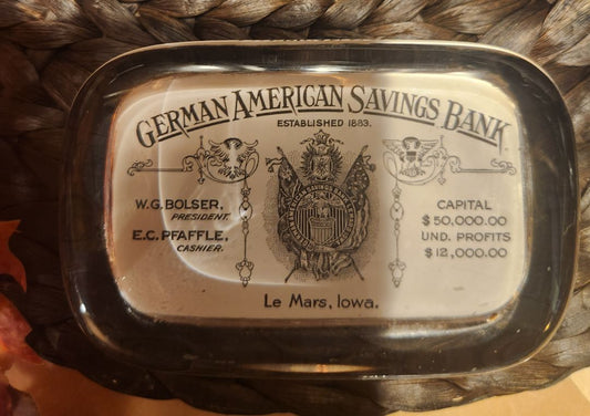 Old Advertising Paperweight
