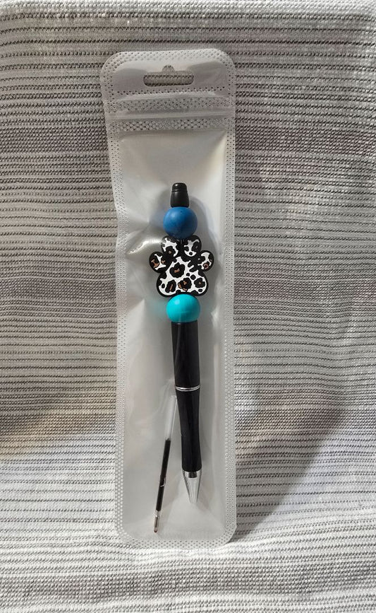 Leopard Paw  Bead Pen