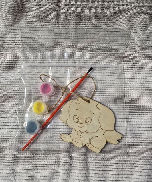 Pink/Yellow/Blue  Dog Paint Kit