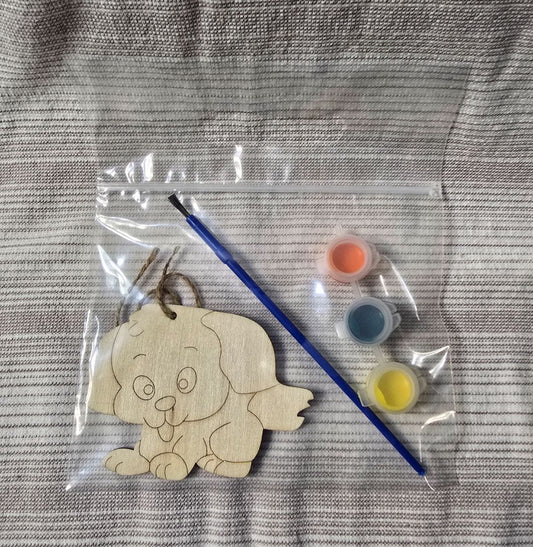 Orange/Yellow/Blue  Dog Paint Kit
