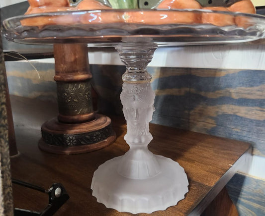 Vintage Three Faces Cake Stand