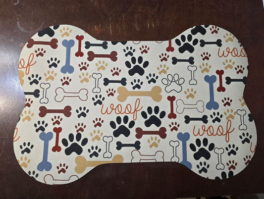 Tan Bone  Food/Water Mat