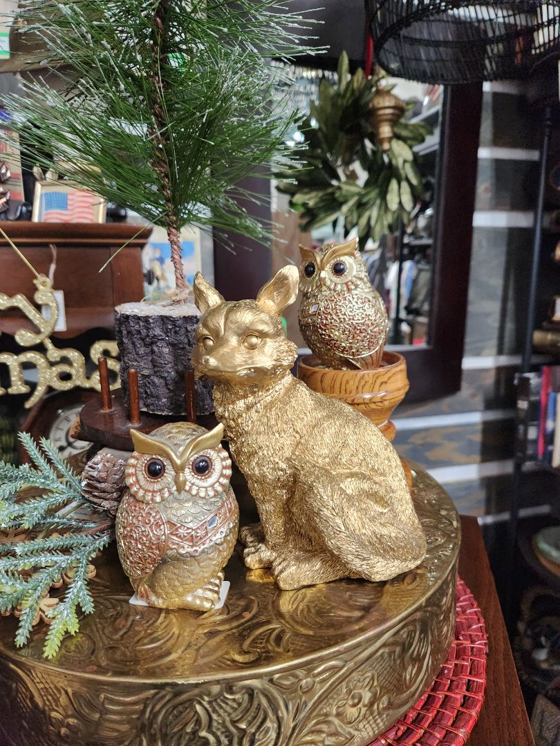 Gold Owl Figure
