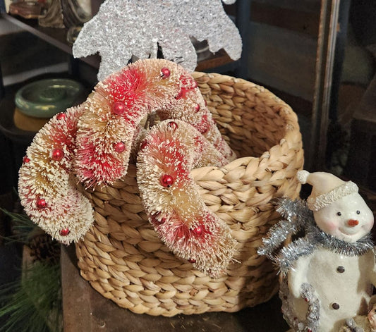 Brush Candy Cane Decor