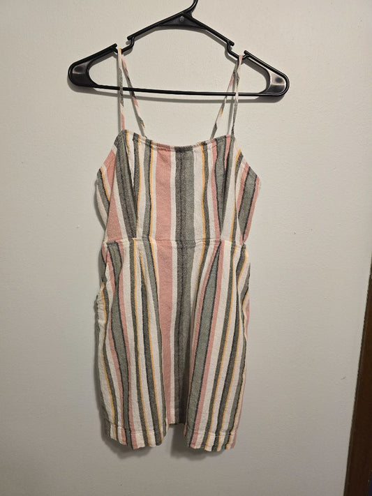Green/Pink/White Forever 21 Striped Dress, Large