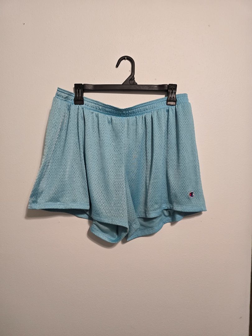 Light Blue Champion Athletic Shorts, 2XLarge