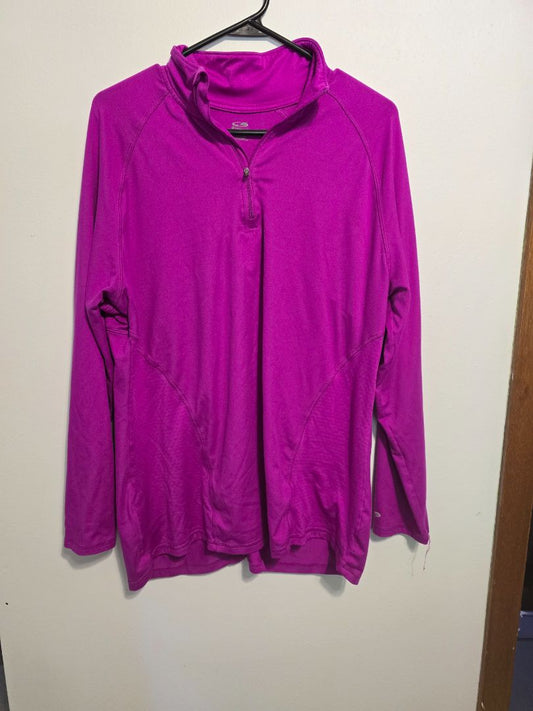 Pink Champion 1/4 Zip-Up Long Sleeve, XXL
