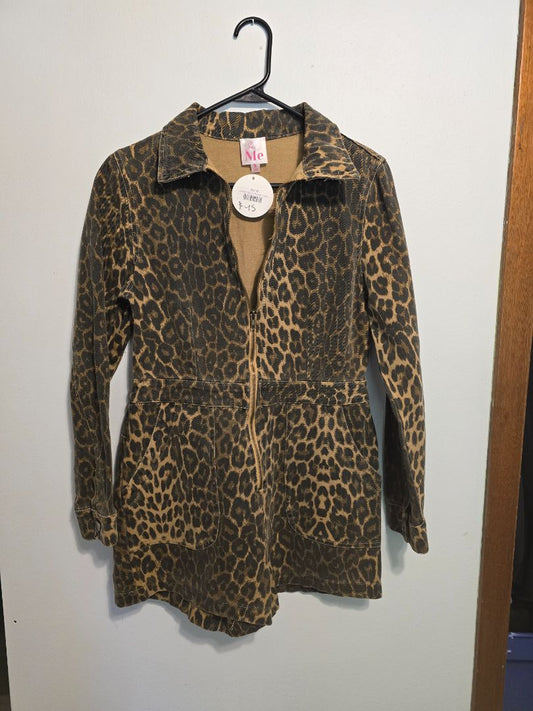 Leopard So Me Zip-Up Romper, Small