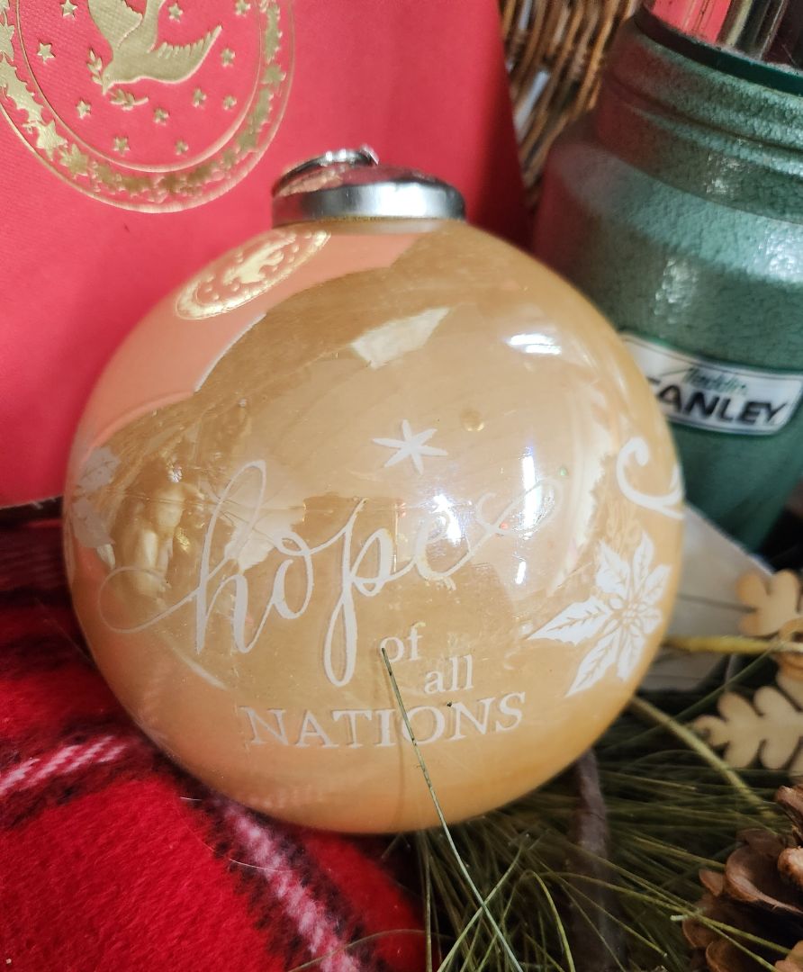 Large Glass Hope of All Nations Ornament