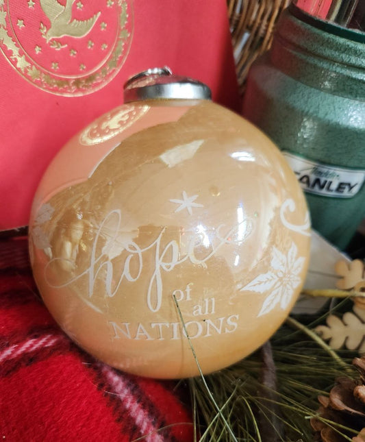 Large Glass Hope of All Nations Ornament