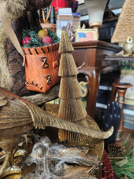 Gold Pleated Paper Tree