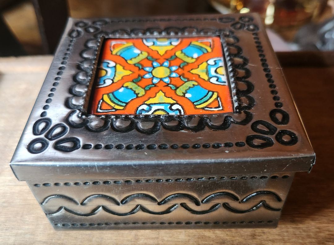Small Silver Metal Container