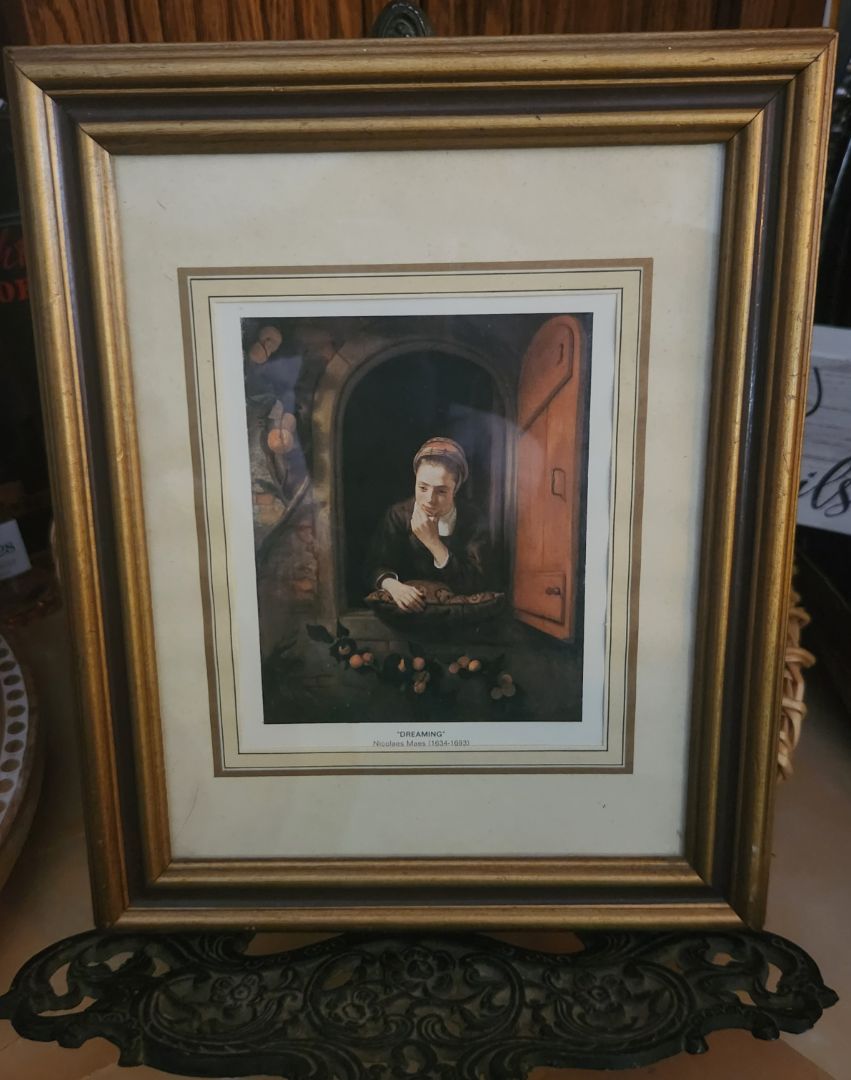 Vintage Framed Art Print " Dreaming"