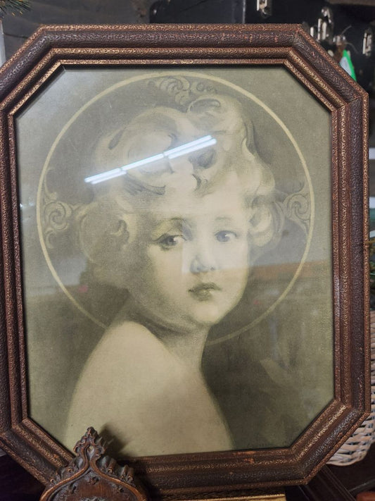 Framed "Light of the World" Print Vintage
