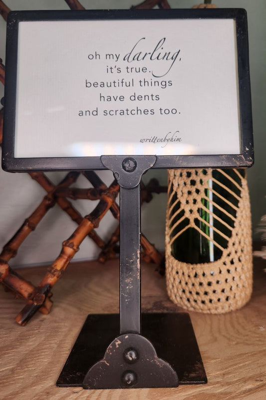 Oh My Darling Sign in Metal Frame