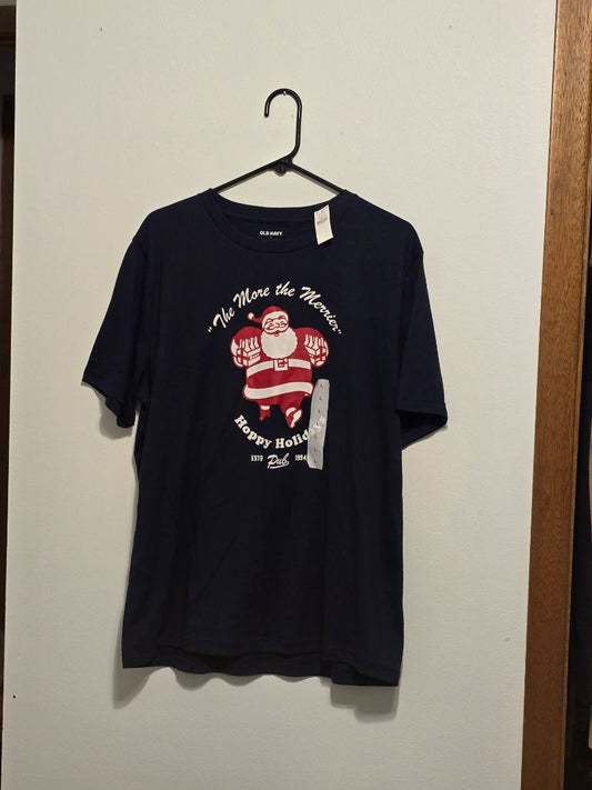 Navy Old Navy XMas Tshirt, Large