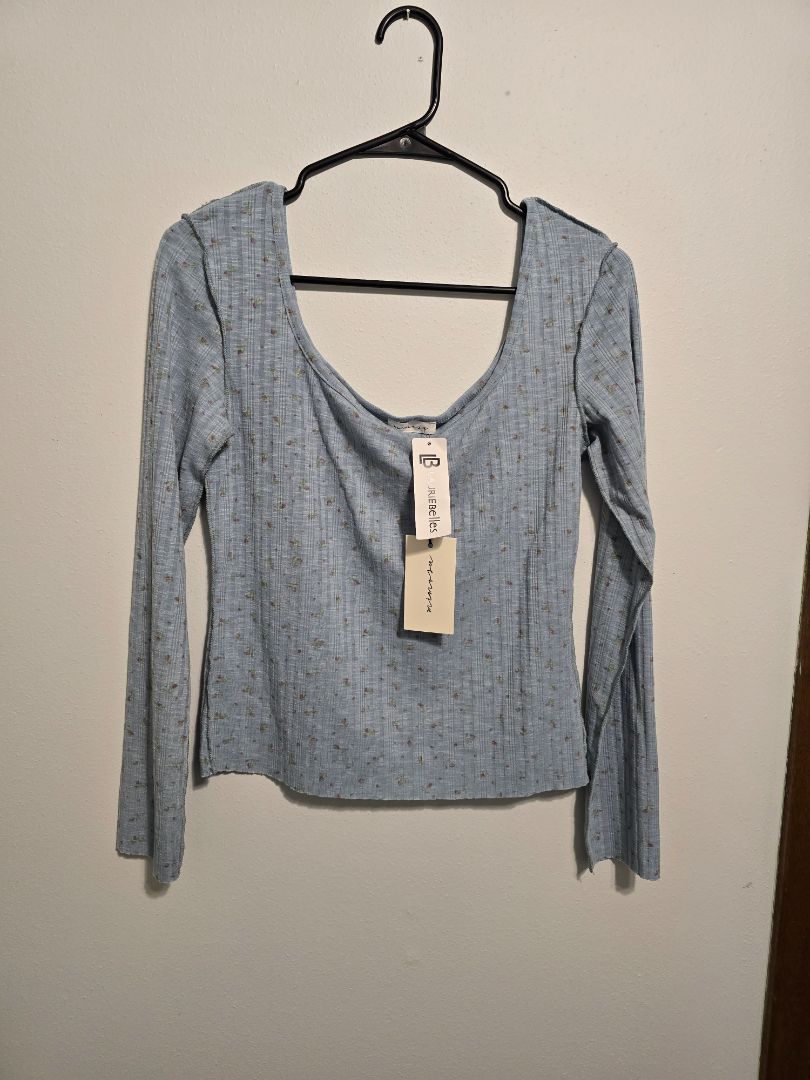 Blue LaurieBelles Long Sleeve Top, Large