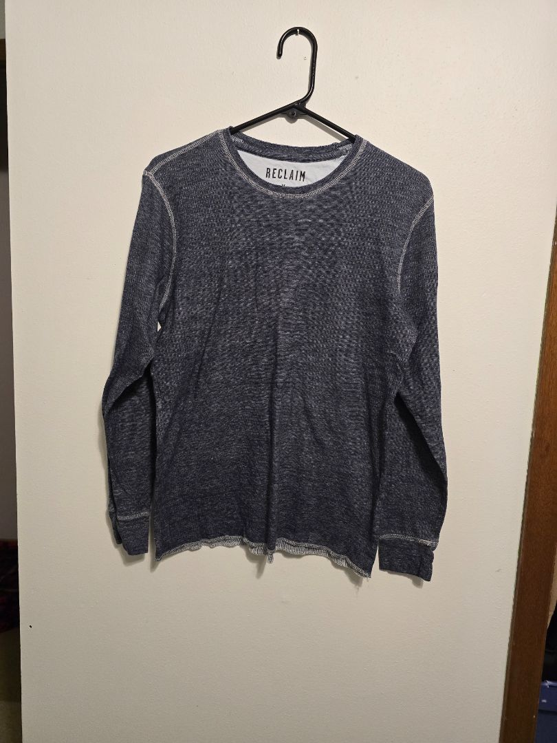 Blue Reclaim Mens Long Sleeve, Medium