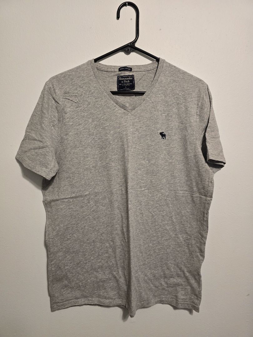 Gray Abercrombie & Fitch Mens Short Sleeve, Large