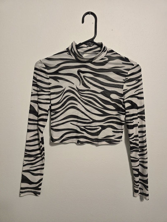 Zebra Under Armour Mesh Long Sleeve, Small