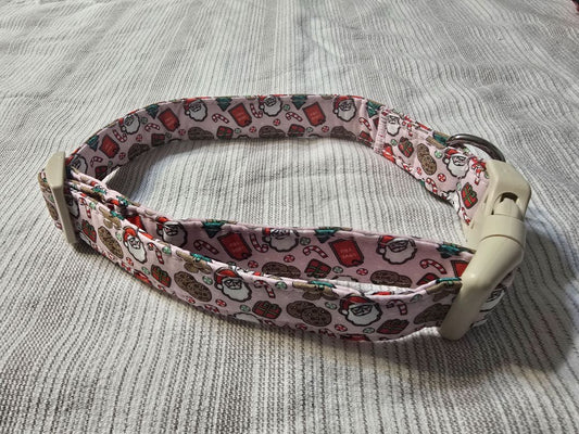 Pink Santa Cookies Collar, Large
