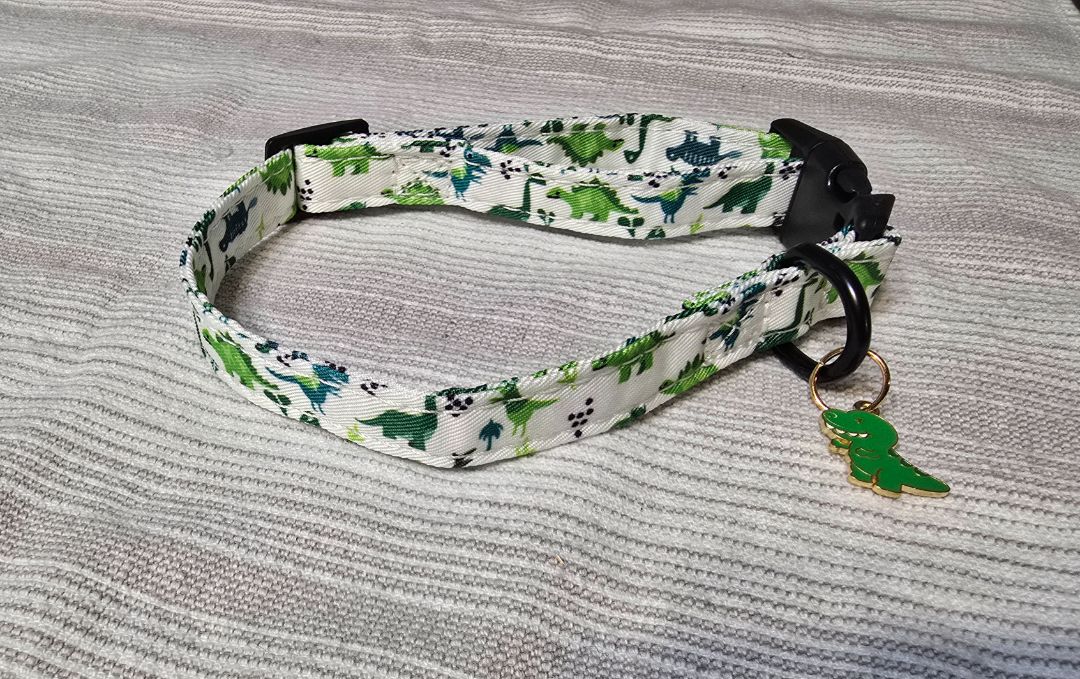 White Dinosaur Collar, Small