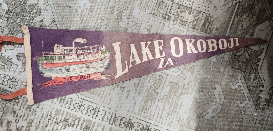 Vintage Lake Okoboji Pennant