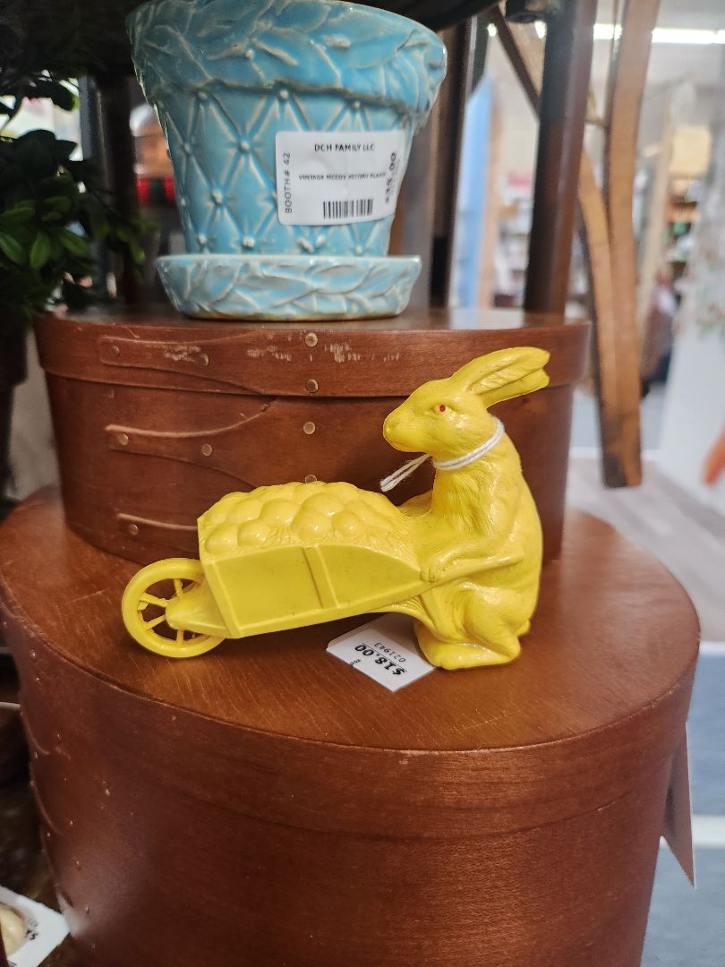 Vintage Bunny w/Cart and Eggs