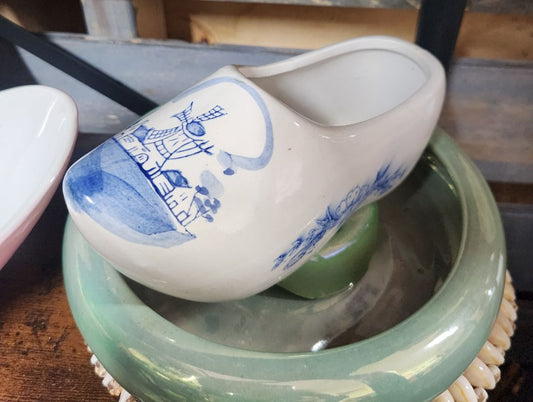 "Porcelain Bloom Rite" Dutch Shoe Planter